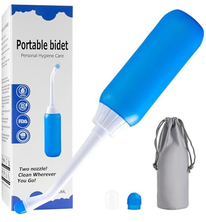 Portable Bidet Travel - Personal Hygiene Waschmaschine, Kompakte Toilettenreinigung | Outdoor Sprayer Kit, Manuelles Wasserspüsch, Handheld -Bewässerungsdüsen, Camping -Rinser -Werkzeug, Diskretes Des