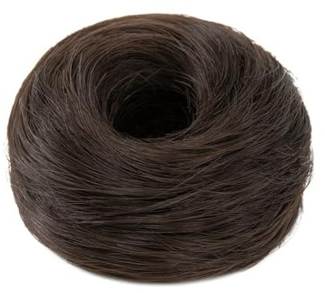 jianjunchaling syntetiska hårknutsförlängningar, elastiska släta hårgummin, hårdelar, chignon, munk, hög stickning, hårstycken för kvinnor hårponnytail för kvinnor flickor (platina silverblond)
