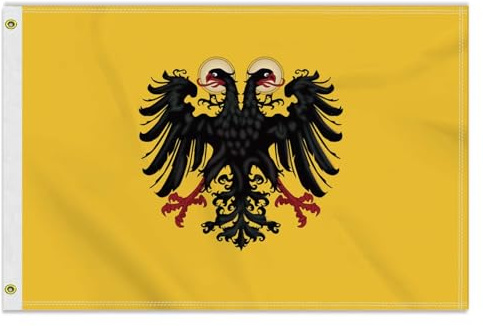 60×90 CM Heiliger Geist Römisches Reich Flagge, 2×3FT Medium 150D Deutscher Römische banner,Strapazierfähige Doube-Seitendruck Dekor Messingösen Medium Holly Roman