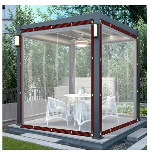 Telone trasparente in polietilene per serre, tende da esterno e protezione dei mobili, pannello trasparente per veranda, pergola, giardino, uso domestico (3 x 8 m)
