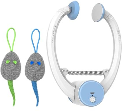 Juguetes eléctricos para Gatos, enriquecimiento electrónico, Interactivo para Gatitos, para Jugar en Interiores, Ejercicio, Alivio del aburrimiento, liberación de energía
