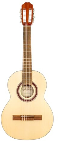 Kremona Lilia 1/2 Klassische Gitarre – Handgefertigt in Europa – Massive Fichtendecke mit Open-Pore-Finish – Ideale Nylonsaiten-Gitarre für Kinder und junge Anfänger