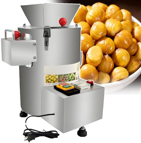 smafoseedding Desgranadora De Castañas Automática Mejorada, 350 W, Eléctrica, con Tambor Dentado Avanzado Y 8 Cuchillas De Precisión, Alto Rendimiento, para Uso Comercial, 220 V Large