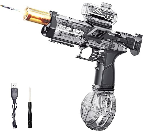 Pistolet À Eau pour Adultes Et Enfants, Puissant Pistolet À Eau Électrique, Pistolet À Eau Électrique À Distance avec Lumière, Plage Extérieure, Piscine, Jouet De Fête