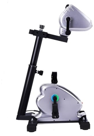 Cyclette elettrica a pedali, cyclette portatile per riabilitazione con resistenza e velocità regolabili per anziani, persone anziane, braccia, gambe e ginocchia