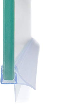 Streifdichtung mit stabilisiertem Schwallschutz, Schwallleiste, Ersatzdichtung, Wasserabweiser, Duschdichtung für 8mm Glas Duschen, Tür (1000mm)