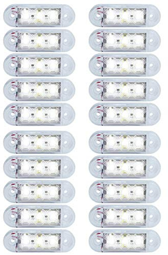 20x LED 12/24V Weiss Begrenzungsleuchte Umrissleuchte Positionsleuchte LKW PKW