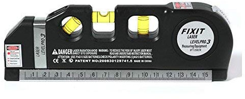 Multifunction Vertical Horizon Laser Level Measuring Spirit Level Laser Tape Measure Horizontal Ruler