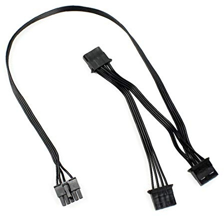 JMT Great Wall Dragon Power Module Line 5P a Large 3 SATA 4P 5Pin a Hard Disk Line 4Pin Power Line 1 a 3 Splitter PC Server Multiplicador Fuente de alimentación Cable de extensión 80cm (5P to 3 4P)