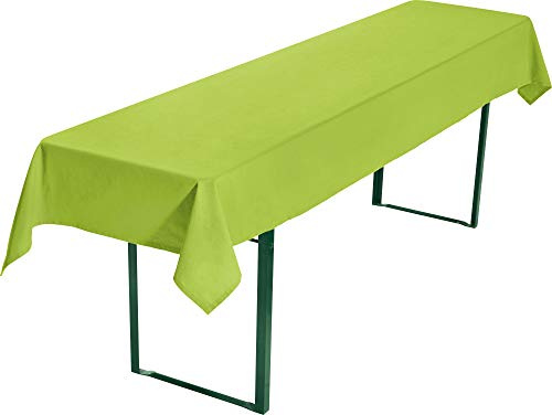 REDBEST Biertisch-Tischdecke, Biertisch-Auflage, Tischdecke Bierzeltgarnitur, Bierbanktischdecke apfelgrün Größe 90x260 cm - strapazierstark und langlebig