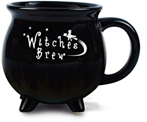 Winkee - Zaubertrank Becher | Witches Brew Mug | Hexenkessel Kaffeetasse | Witcher Tasse | Magischer Kaffee & Tee Kessel mit Feuer Effekt | Kaffeebecher groß ca. 450ml | Geschenk zum Geburtstag