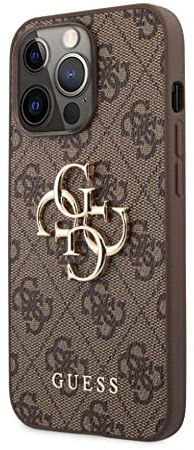 Guess GUHCP13L4GMGBR hülle für iPhone13 Pro / 13 6,1 braun 4G Big Metal Logo