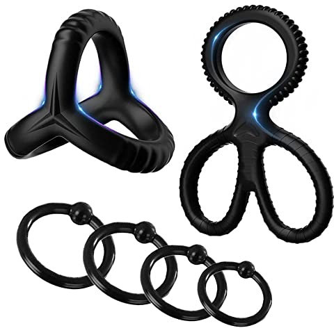6 Hochwertige Penisring Set Silikon Cockring Pennisring Dehnbar Cockring zur Potenzsteigerung Sextoy Set