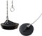 BOBOZHONG Waschbeckenstöpsel,2 Pack 40 mm Universal Waschbeckenstöpsel Edelstahl Kugelkette mit 40 cm Stöpsel Kette für Küche Bad Waschbecken Abfluss Stopper Stöpsel Schwarz