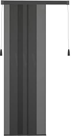 APANA - Premium Fiberglas Lamellenvorhang mit Seilzugsystem in der Farbe schwarz - Insektenschutz zum Zuschneiden für Türen bis 94cm x 220cm