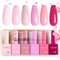 CANNI Vernis à Ongles Gel Semi Permanent 6 Couleur Lot UV Nail Polish rose violet Semi-permanent Set Valentinstag für Maniküre Nageldesign