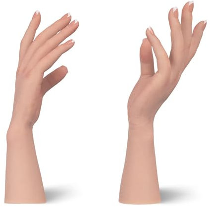 CYOMI Silikon Hand Mannequin Weiblich Schaufensterpuppe Mannequin Hand Life Size Hand Model für Malerei Fotografie Schmuck-Display(Linke Hand