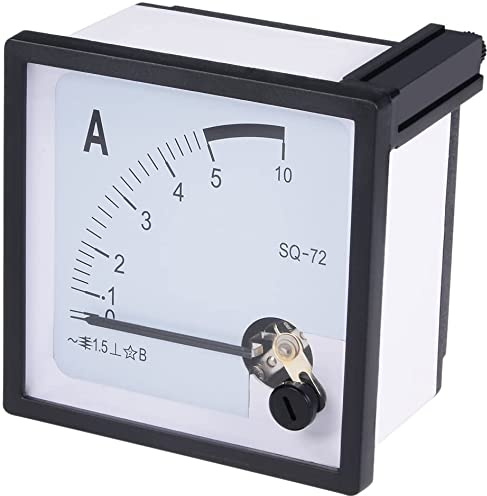 XYWHPGV AC 0-5A Amperometro da pannello analogico Misuratore di corrente Ampere 44L1 1.5 Margine di errore Bianco (a954f e5929 4f3ed 2213f 33f4d 85b50