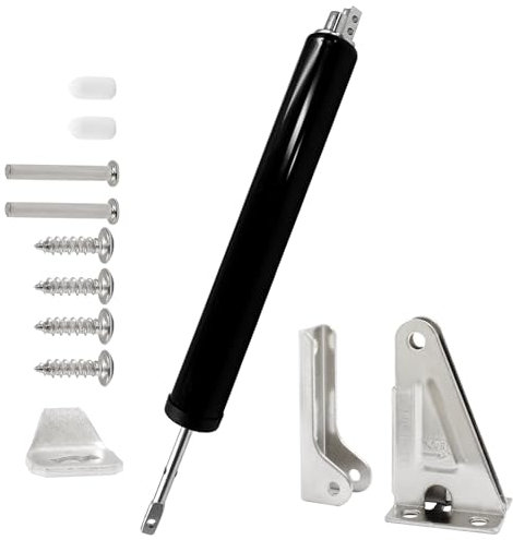 Unlorspy Storm - Chiudiporta con staffa di chiusura pneumatica, regolabile, resistente, per porte di sicurezza e porte di sicurezza da 15 a 35 kg, colore: marrone