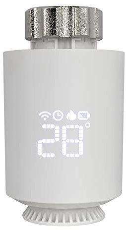 FUWIND Tuya ZigBee Thermostat Radiator Actuator Smart TRV Thermostatic Valve White PC for Alexa Google Home