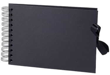 DOTBUY-SHOP DIY Album Fotografico, Album Foto Scrapbooking 60 Pagine, Scrapbook Fai da Te Kraft Album Portafoto, per Nozze Natale Valentino Regalo di Anniversario Compleanno (2PC,Nero)