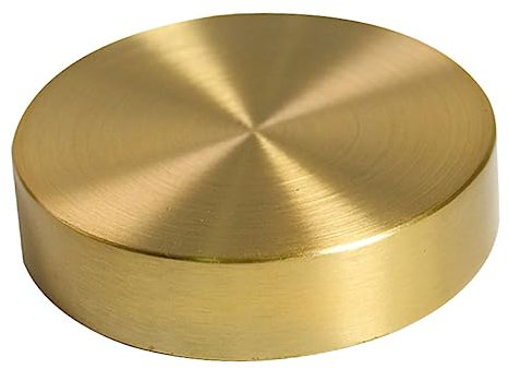 TEHAUX Runder Briefbeschwerer Aus Massivem Messing 5cm Kalligrafie Papiergewicht Mit Glatter Oberfläche Und Polierten Kanten Kalligrafie Zubehör Für Zuhause Und Kulturelles Geschenk