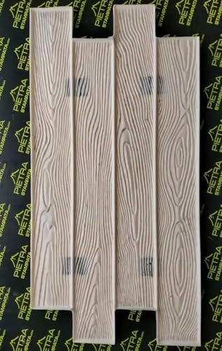 Molde para yeso impreso imitación piedra, pared impresa cemento impreso, modelo Wood 2 de 100 x 50 cm aproximadamente, para moldes de suelo y moldes para piedra