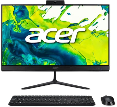 Acer Aspire C24 AIO Desktop | Display IPS Full HD da 23,8 pollici da 120 Hz | Processore AMD Ryzen 7 5700U Octa-Core | Grafica AMD Radeon | 16 GB DDR4 | SSD da 1 TB | Wi-Fi 6 | Tastiera e Mouse