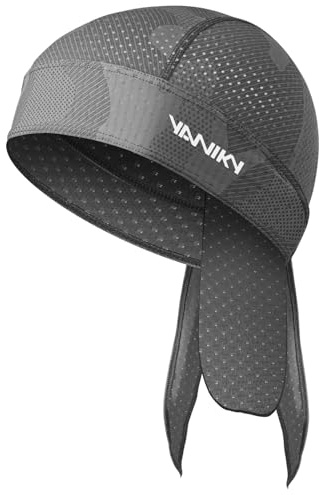 YANIKY Sports Bandana Cap UV Schutz Atmungsaktive Kopftuch Herren Damen Schnelltrocknend Durag Unter Helm Für Sommer Outdoor Sportarten Laufen