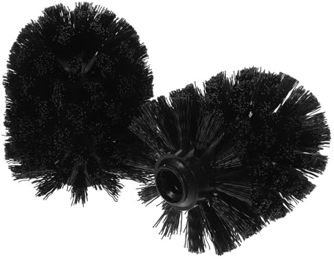 WOFASHPURET 2piezas Cabezal Repuesto para Escobilla De Inodoro Negro Cerdas Resistentes Material Plástico Duradero Compatible con Varias Escobillas para Limpieza Completa De Baño