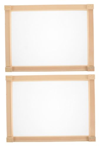 DOITOOL 2pcs Mesh Drying Net Rectangular Tray: Stackable Drying Rack - Wood Frame Board For Food Incense Fruit Pasta Vegetable Noodle Tea Plant Dry Flower Making