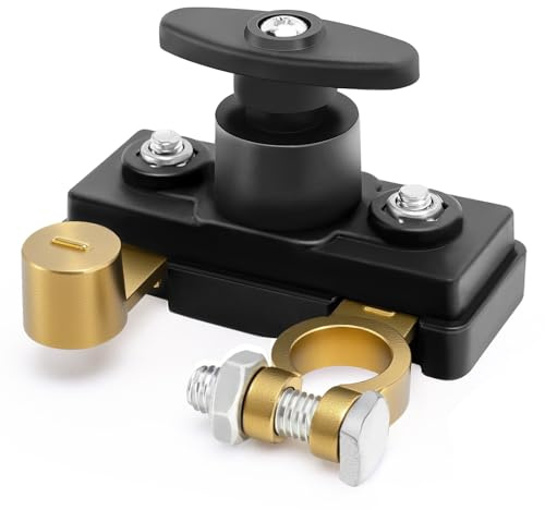 TYBYBB Autobatterie Trennschalter 12v/24v Trennschalter für Autobatterie aus Reinem Kupfer Batterie Hauptschalter Batterieschalter für Auto, LKW, Boot oder Wohnmobil