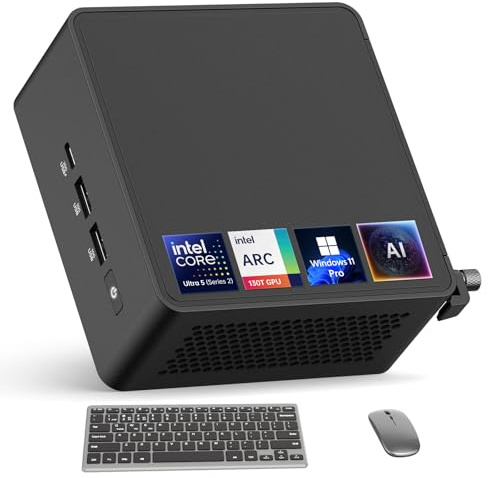ASUS NUC 15 Pro AI Mini PC, Intel Series 2 Ultra 5 225H (14C/14T, Up to 4.9GHz), Mini Computers 16GB DDR5 RAM, 1TB PCIe SSD, Win 11 Pro, Intel Arc 130T GPU, Thunderbolt 4, WiFi 7, 8K HDR, VESA Mount