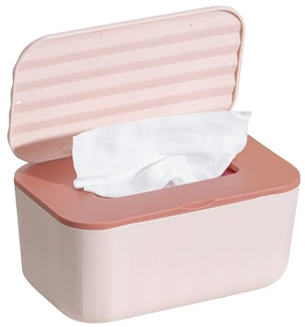 Doiyislem Baby Wipes Box - Caja de almacenamiento para papel higiénico, caja de toallitas húmedas con cierre a prueba de polvo para habitación infantil, bolsa de pañales, cocina, baño, viaje