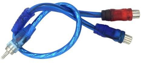 Cable divisor de audio RCA adaptador en Y de 30 cm, cable de interconexión para sistema de audio estéreo de coche, cine en casa, 2 hembra a 1 macho