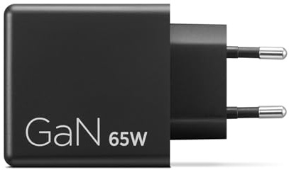 Lenovo Adaptateur Dual USB-C GAN Nano 65W (Charge Rapide PC et Appareils Mobiles, USB-C, Voltages de Sortie Réglables, Compact) Câble 1,5 m - Couleur Noir