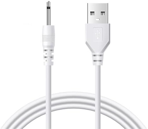 LOOGCHOG USB DC Charging Cable 2.5mm, USB 2.0 to DC 5V Connector, Power Cable for Multiple Devices, for Rechargeable Massage Sticks,Vibrator, Beauty Device, Mini Speaker and other Device