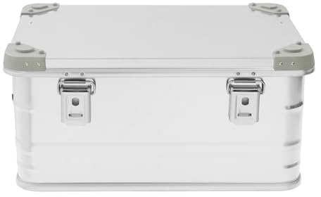 WENBINGSHOP 50L Aluminum Storage Box - Waterproof Stackable Organizer for Camping, Picnic & Home Use (Sliver)