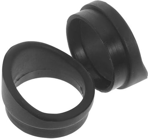 MAGICLULU Lot de 2 Protections pour Oculaire de Microscope en Caoutchouc Noir, Cache-Yeux Double Couche N°4, Accessoire de Protection Solide pour Laboratoire et Éducation, Compatible