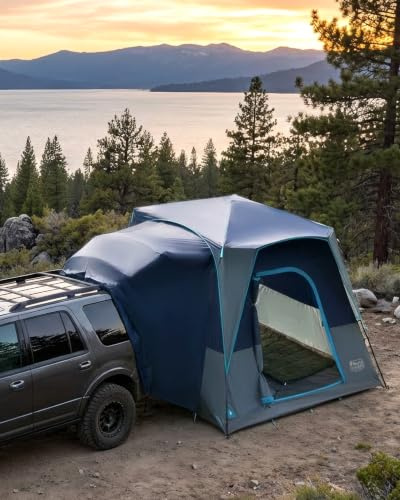 TIMBER RIDGE Heckzelt Auto 4-5 Personen Autozelt Heckklappe Wasserdicht | 2000 mm Wasserdicht Camping Zelt SUV für Wohnwagen Familie Reise 305cmx245cm