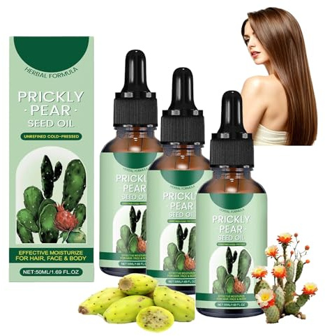 Cactus Seed Oil, A Moisturizing Cream Suitable For Dry Skin And Body, And Can Also Be Used For Hair Care. Suitable For Dry Skin Care On The Face, Body, And Hair. Facial Oil For Radiant Skin. (3pcs)