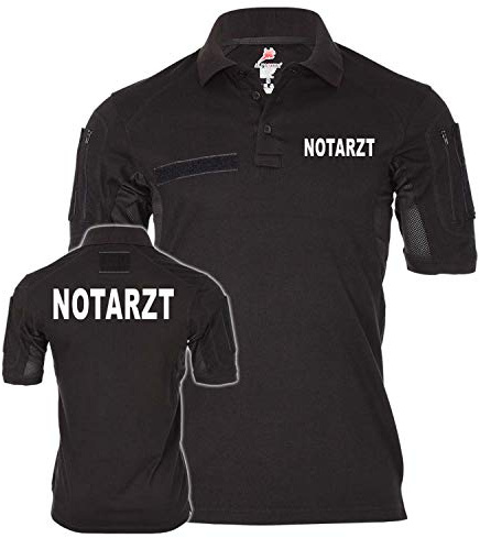 Copytec Tactical Poloshirt Notarzt Rettungsdienst Retter Ersthelfer Arzt Doktor #24956