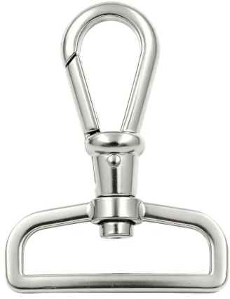 Wuuycoky Karabinerverschluss, 3,8 cm Innendurchmesser, D-Ring, rund, mit Drehgelenk, 4 Stück