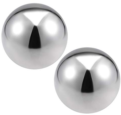 sourcing map 2Stk. 304 Edelstahl hohl Kappe Kugel Ball für Geländer Treppe Spindel Pfosten 80mm Durchmesser