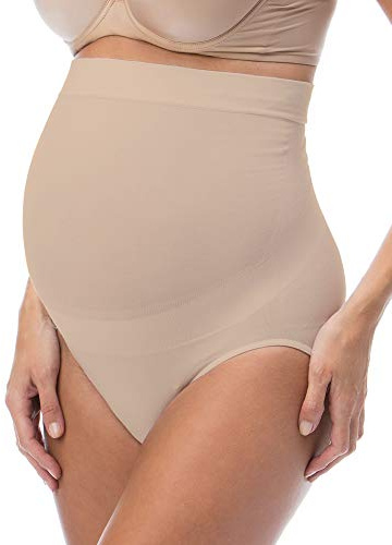 RelaxMaternity 5100 (Nude, XL) Schwangerschafts-Slip Baumwolle mit eingebauter Unterleibstütze