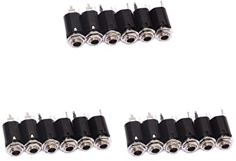18-teiliges Set E-gitarren-buchse Elektrische Gitarre Gitarren-klinkenstecker Gitarren-klinkenbuchse Gitarren-audiobuchse E-gitarren-eingangsbuchse Steckdose Zylinder Zylindrisch