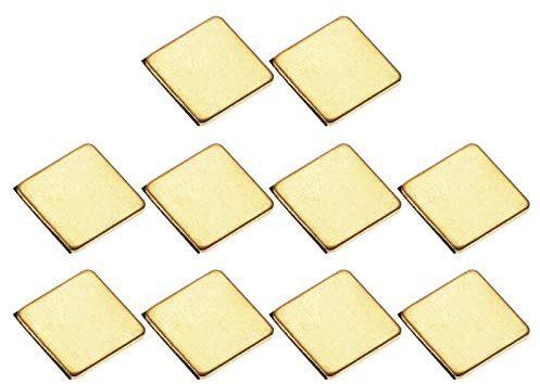 DMiotech 10pz 12 x 12 x 1mm IC Chip Dissipatore Rame Pad Kit termico Raffreddatore Spessore con Adesivo per PC Laptop