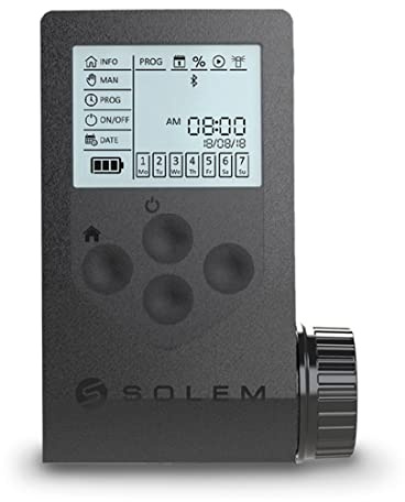 GNCGarden Programmatore a batterie DC IP68 Bluetooth WOOBEE SOLEM - Programmatore Woo-Bee 2 - Programmatore di irrigazione Bluetooth - Woobee Programmatore di irrigazione a 2 stazione