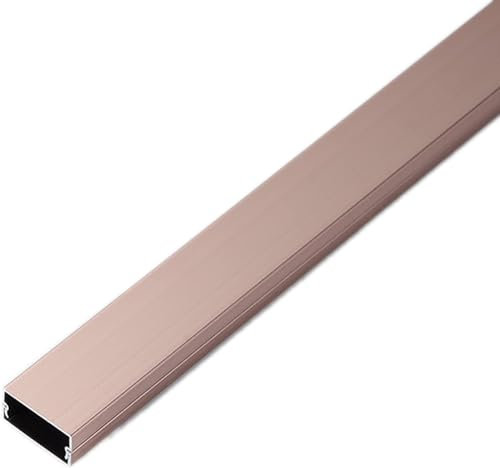 RAKKYO Kabelabdeckung, Anti-Kauen, niedriges Profil, Monitor, Telefon, Ladegerät, Kabelschutz, Organizer, 1 m (39 Zoll) Lange quadratische dekorative Schiene aus Aluminium (Color : Pink, Size : 20X1