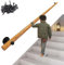Gruytoie Treppenhandlauf, Rundes Eck-Komplettset, Hölzernes Geländergeländer, Wandstütze, Handgeländer Für Treppen, Holzfarbe